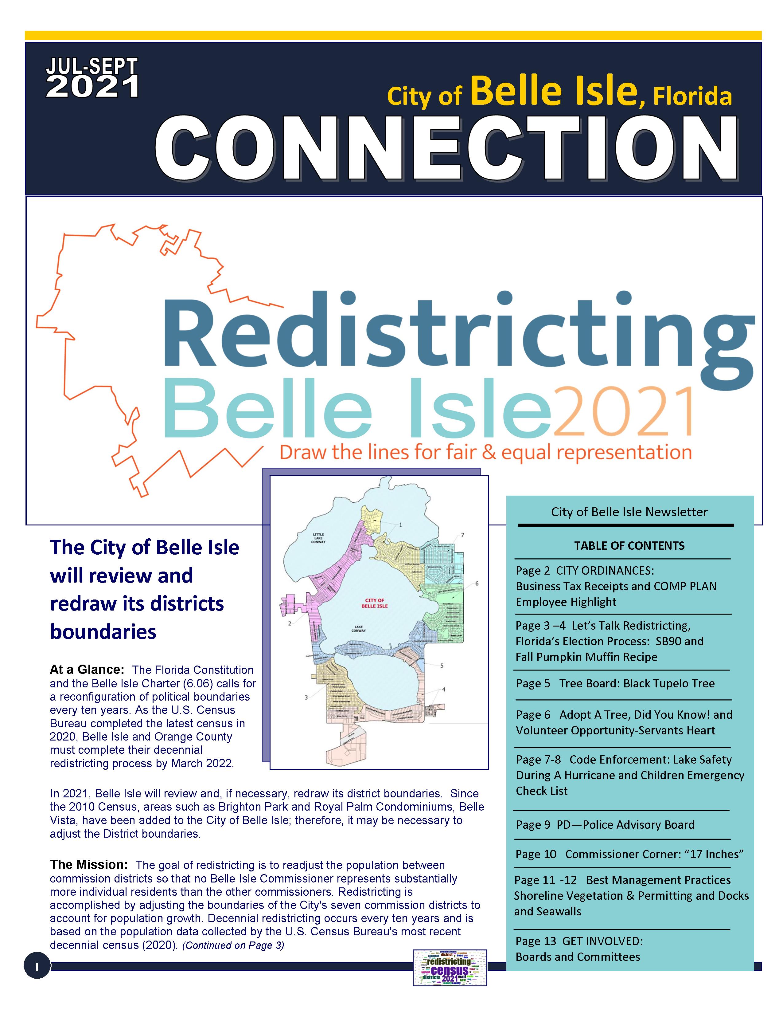 JulSept Newsletter 2021 Belle Isle, FL