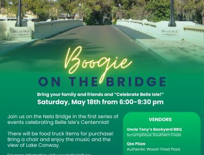 Boogie on the Bridge Event Flyer 2024