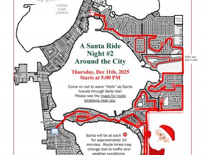 Santa Ride Around the City Night 1 Map Dec 11